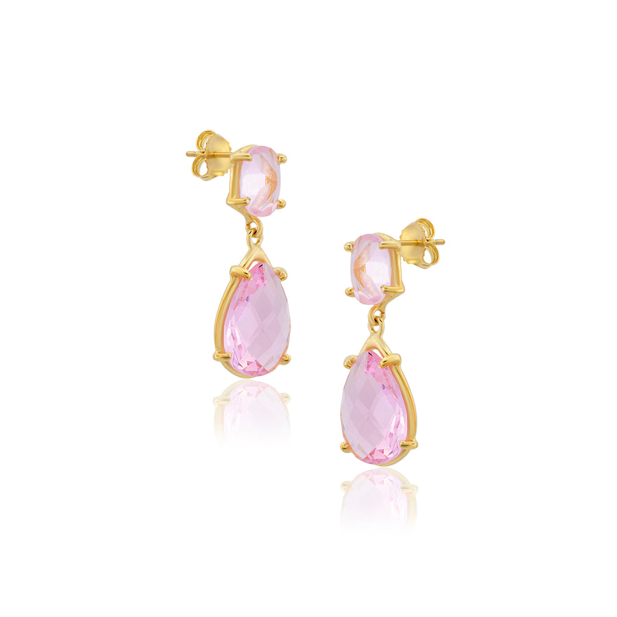 West Coast Pink Crystal Earrings