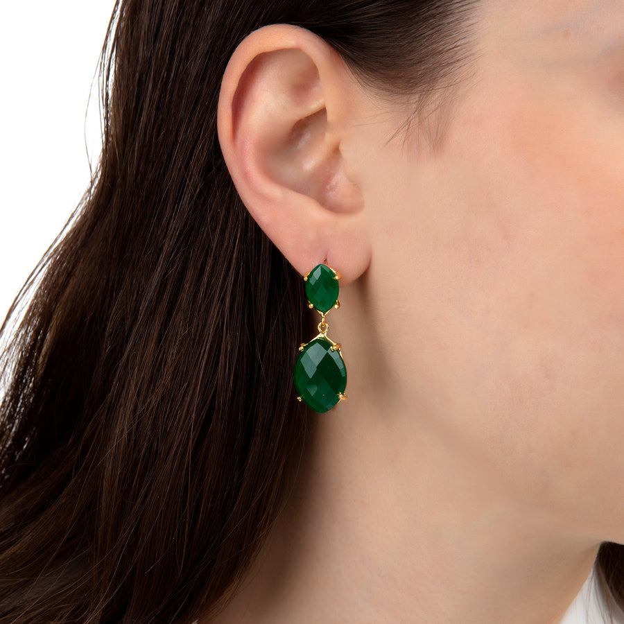 Seville Green Crystal Earrings