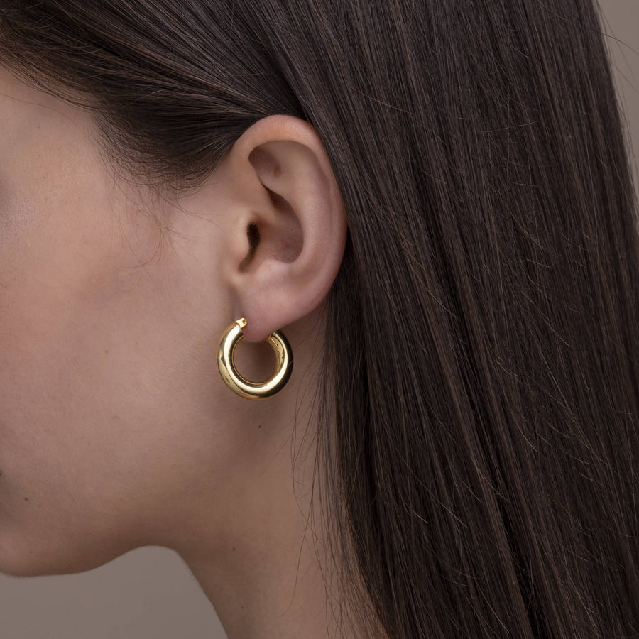 Thick Gold Hoops (small)