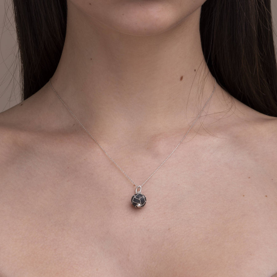 Circassian Woven Silver Necklace (dark)