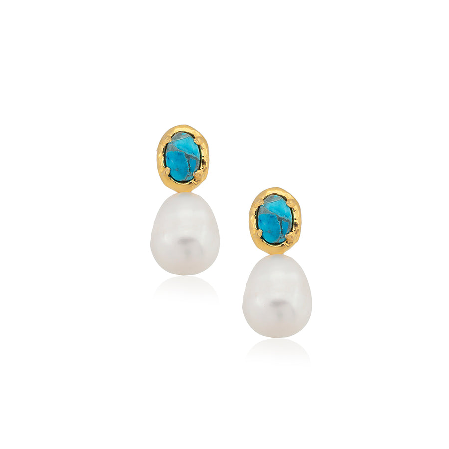 Pearl Turquoise Studs