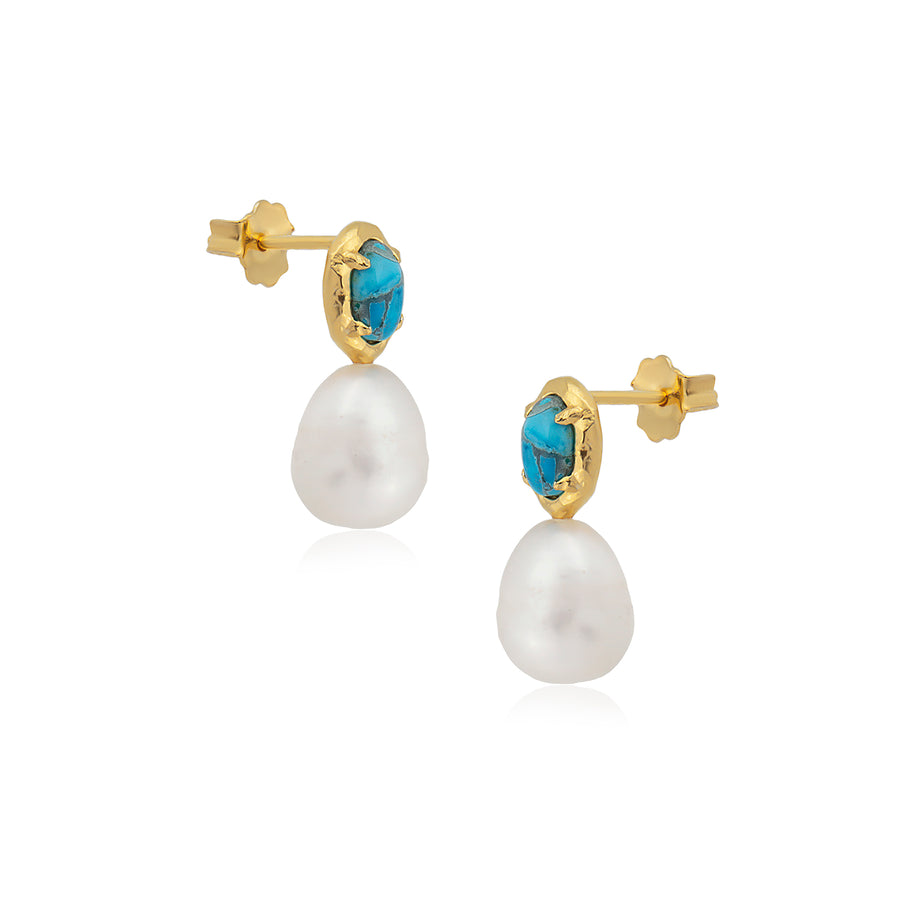 Pearl Turquoise Studs