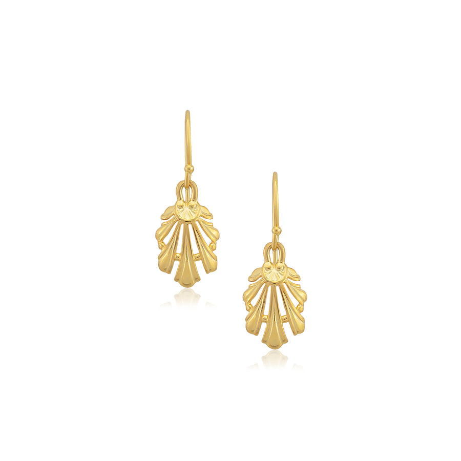 Golden Shell Drop Earrings