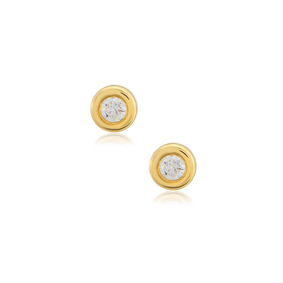 14k Gold Diamond Earrings