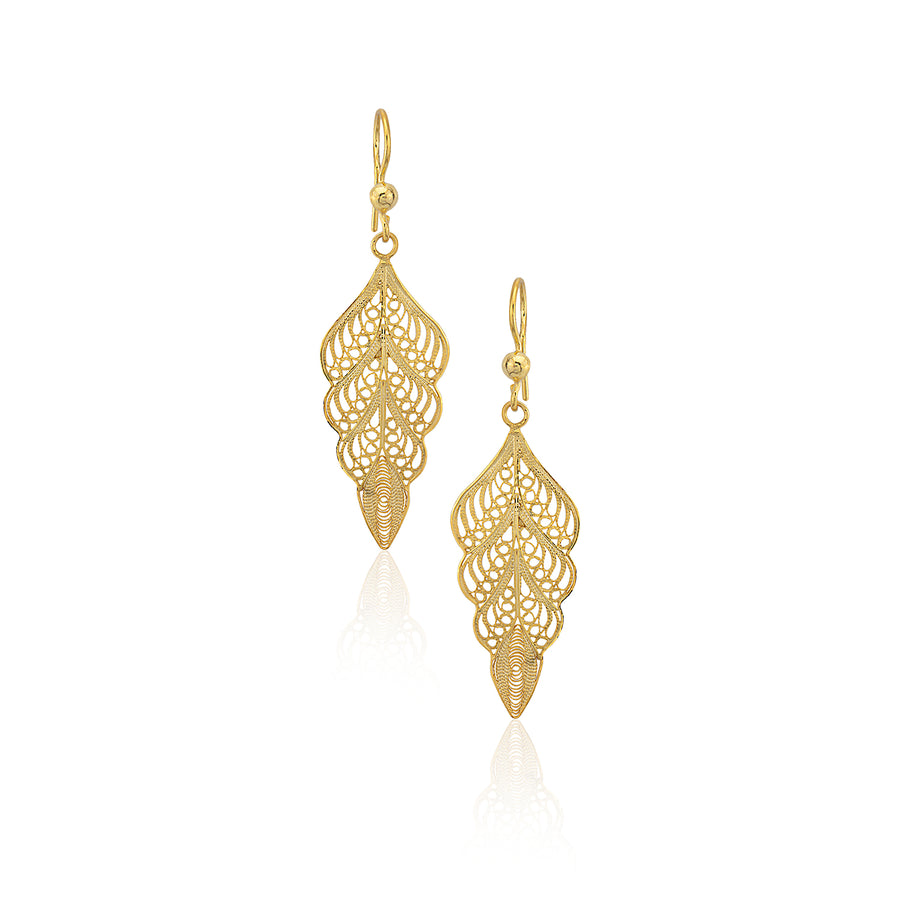 Filigree Leaf Earring