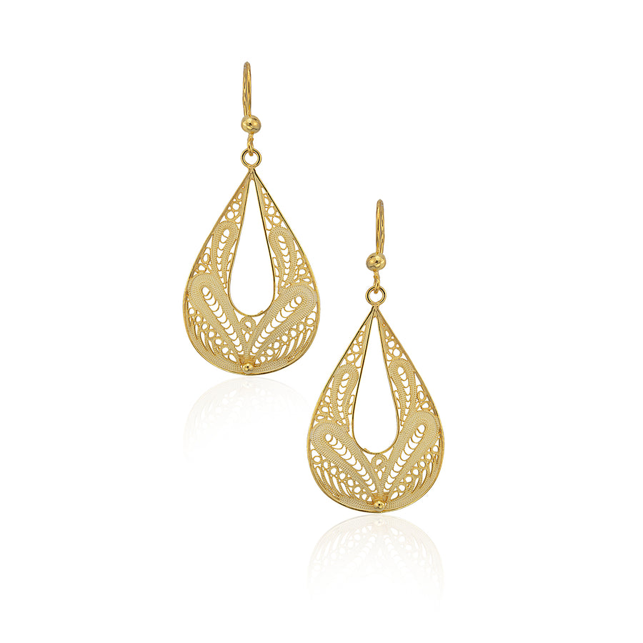 Lelya Gold Filigree Earrings