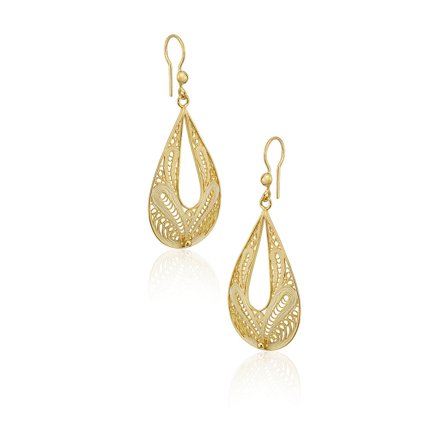 Lelya Gold Filigree Earrings