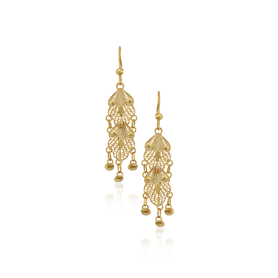 Aylin Gold Filigree Earring