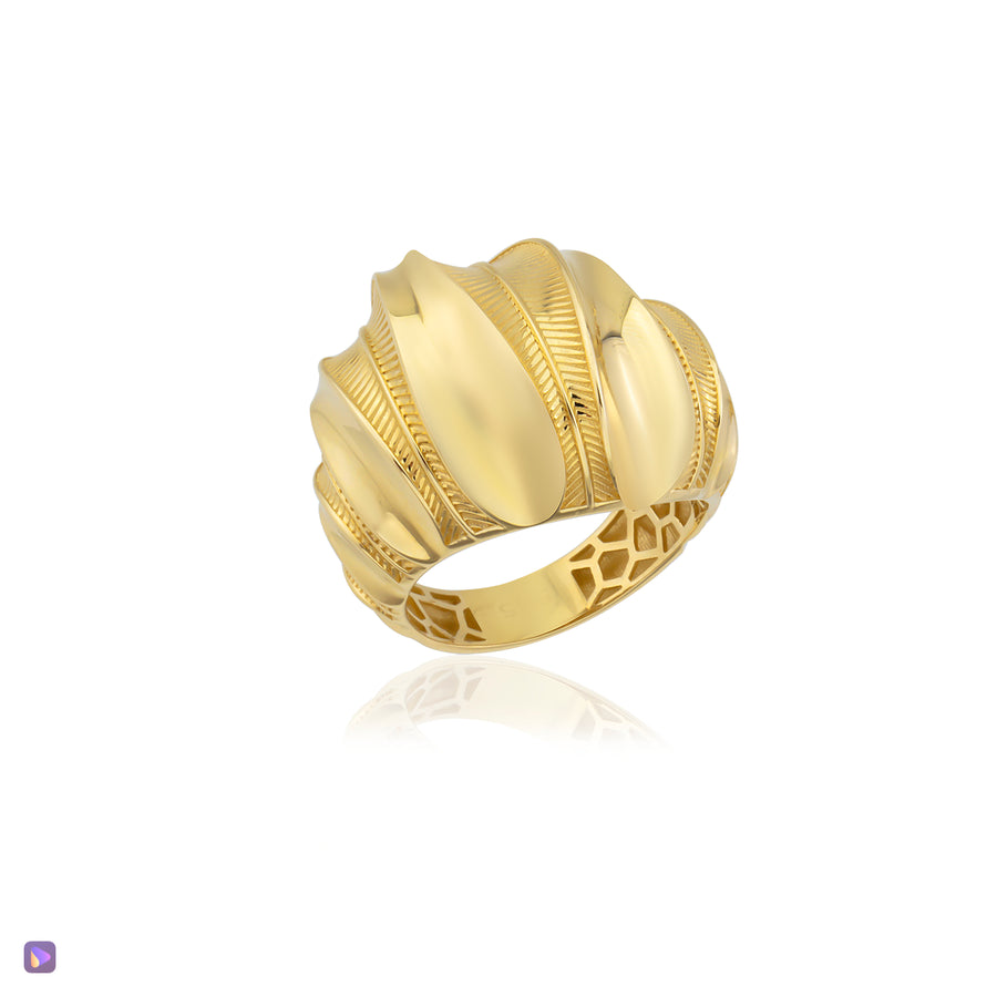 14k Large Dome Ring