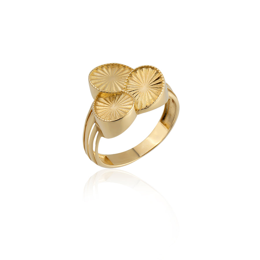 14k Gold Trio Ring