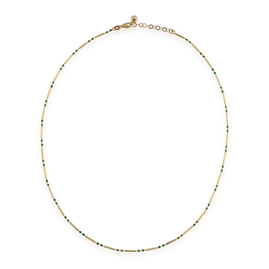 14k Enamel Bead Neckaces