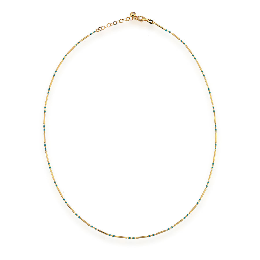 14k Enamel Bead Neckaces