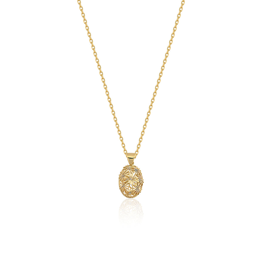 14k Palmetto Pendant Necklace