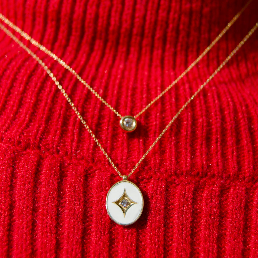 14k North Star Necklace