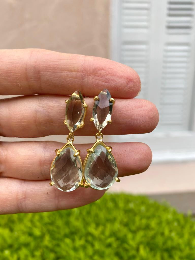 Sage Crystal Earrings