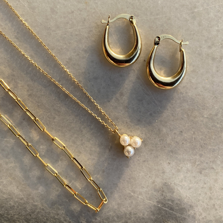 14k Kate Pearl Necklace