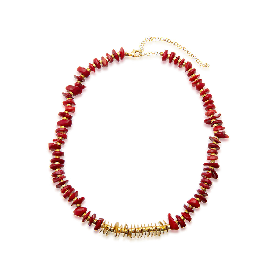 Glass Coral Necklace