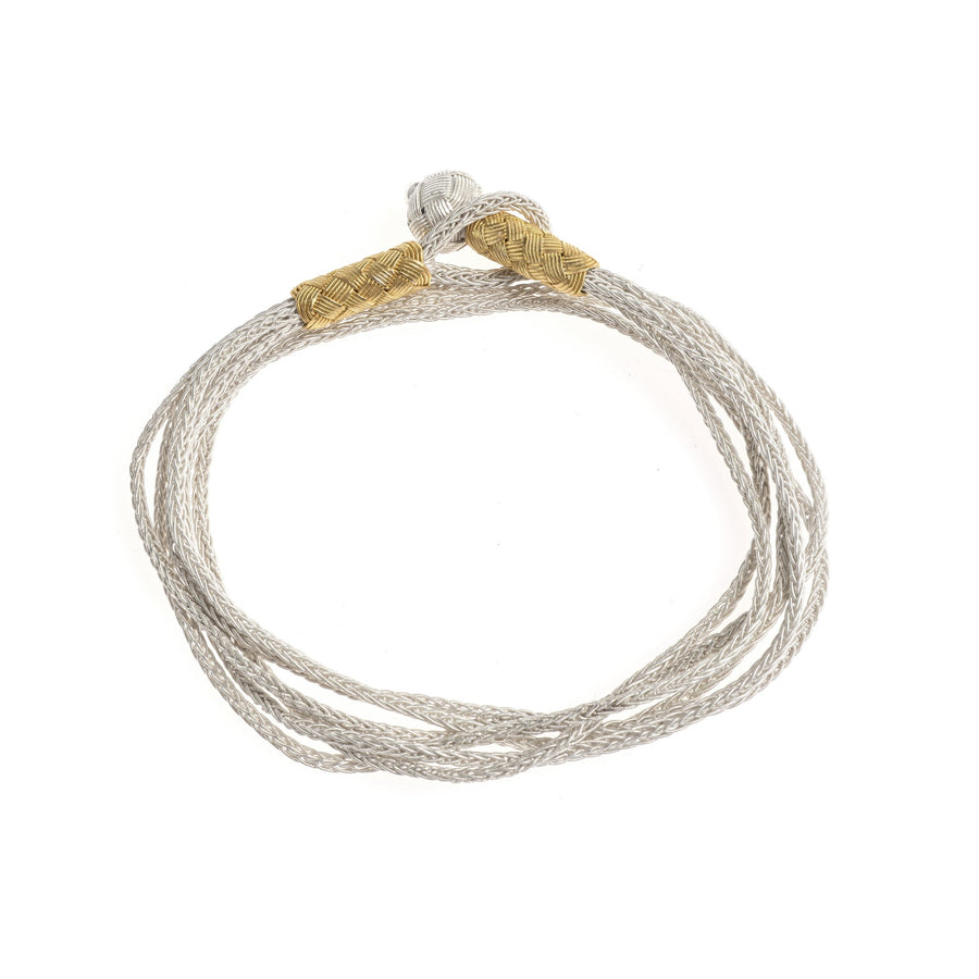 Wrap-Around Bracelet- Silver and Gold