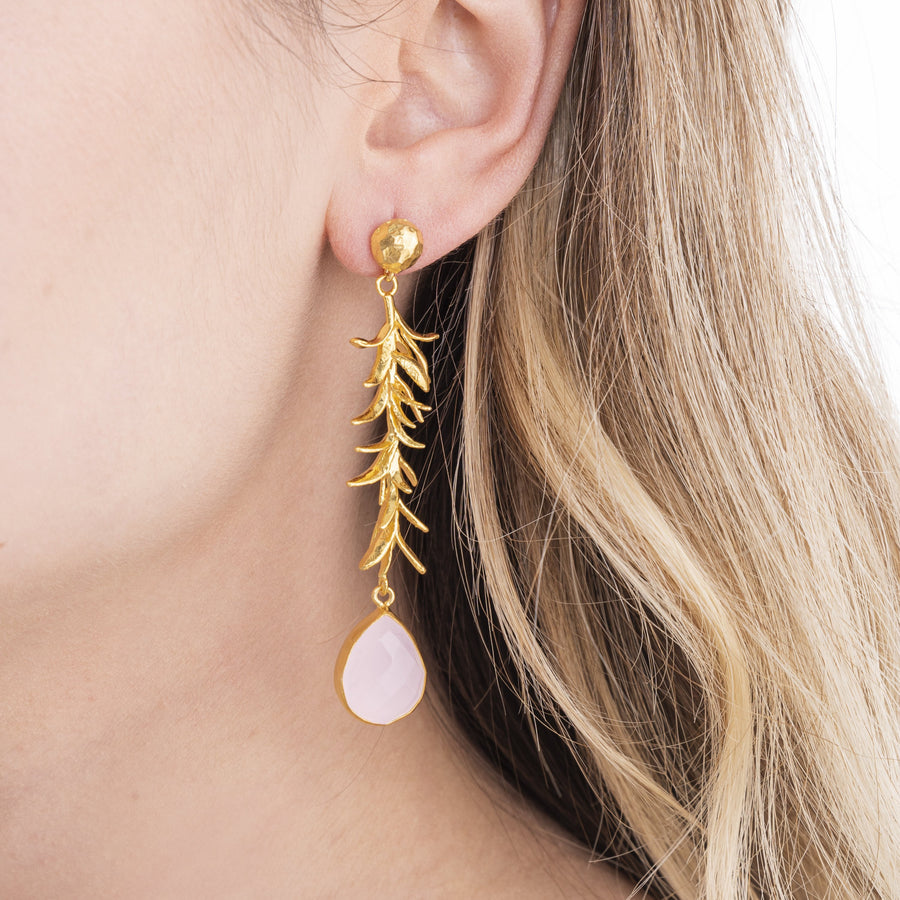 Seagrass Earrings- Rose